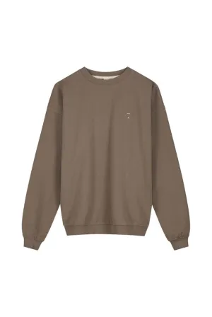 Adult Dropped Shoulder Sweater, Brownie
