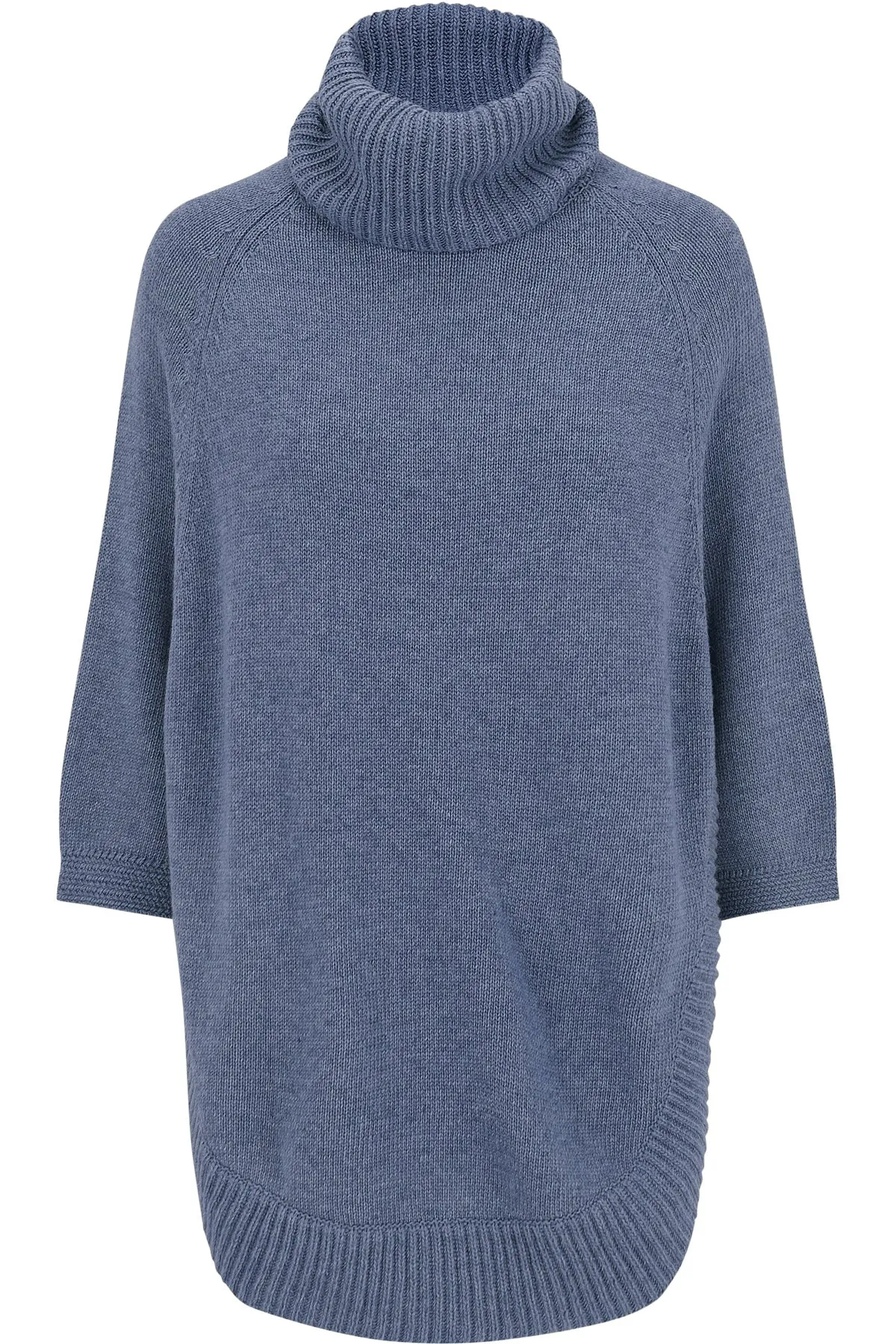 Bishop And Young Holiday Casual Clutch Naomi Turtleneck Poncho In Provence