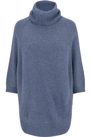 Bishop And Young Holiday Casual Clutch Naomi Turtleneck Poncho In Provence
