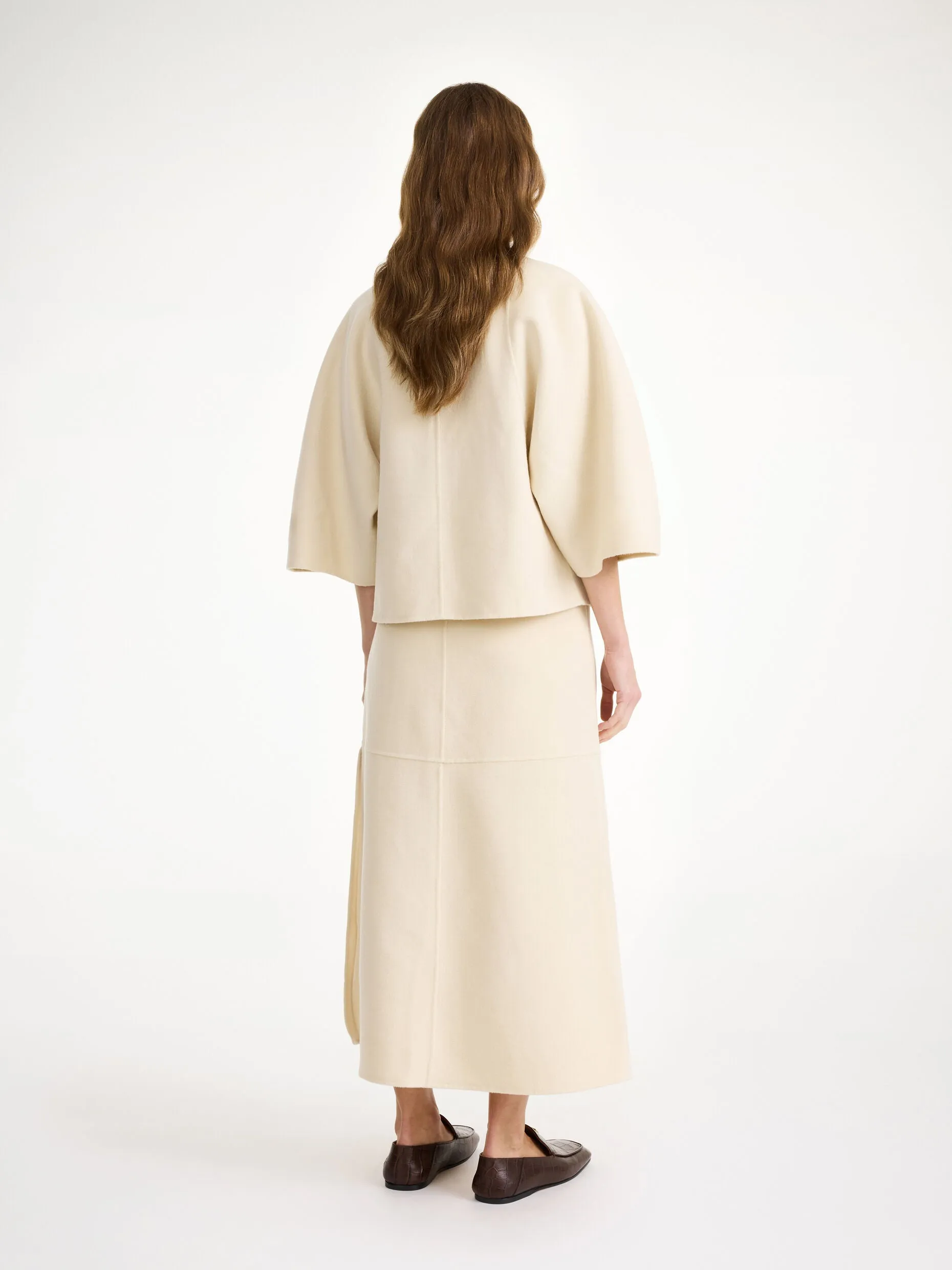 Calya Wool Blouse in Pearl
