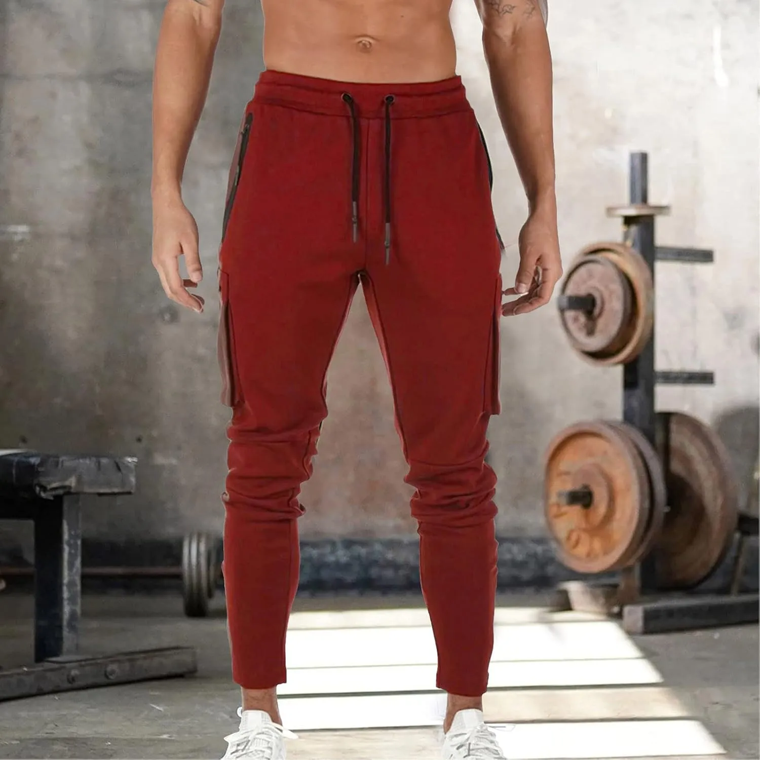 Cargo Pants for Men Relaxed Fit Comfortable Basic Pants Sport Daily Workout Pants Mens Baggy Sweatpants with Pockets