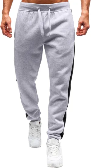 Cargo Sweatpants for Men Big and Tall Thermal Winter Running Athletic Joggers with Pockets Men's Gym Training Jogger