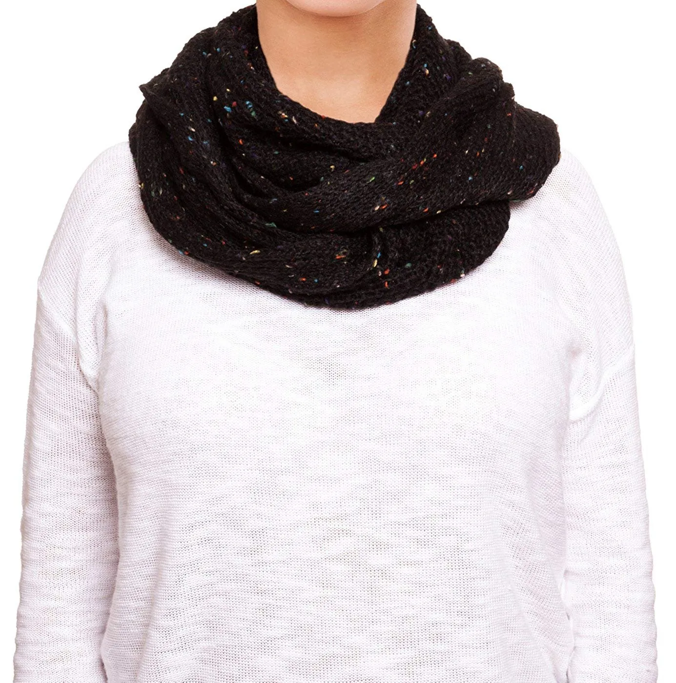 Chatties Fleck Knit Infinity Loop Scarf