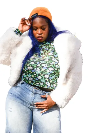 Collared faux fur coat (multiple colors)