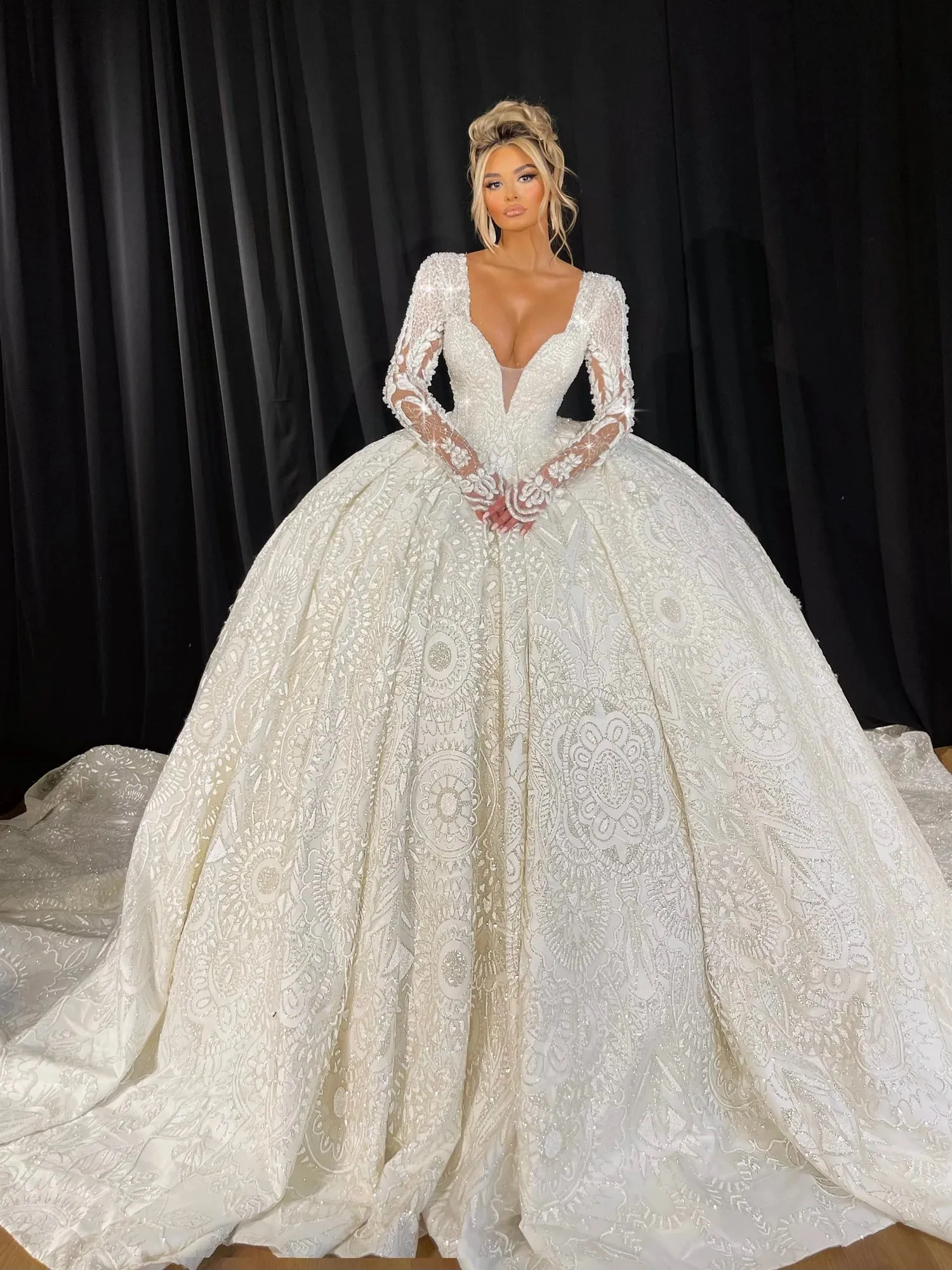 Evangeline O Neck  Wedding Dress