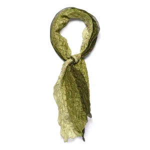 Forest Green Silk Bandhani Scarf From Rajasthan