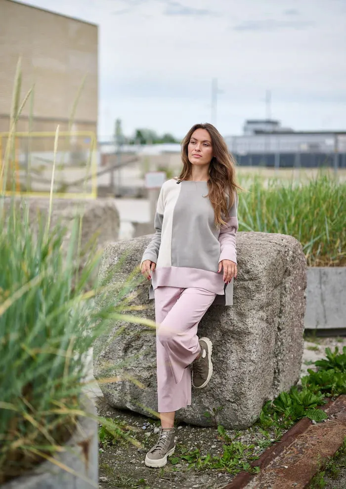 HSCPH Patch Sweater Nude/Elephant