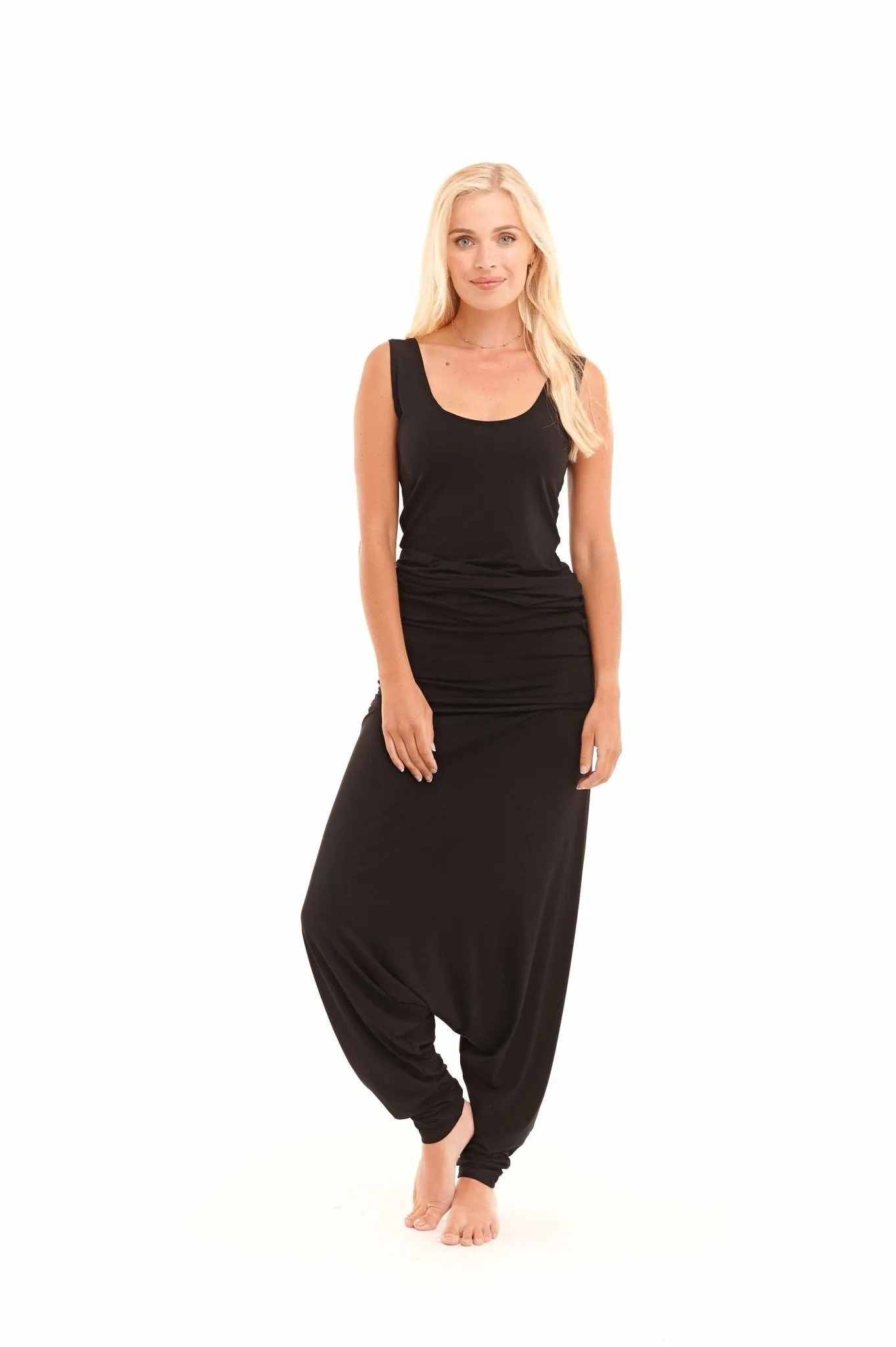 LONG VEST DRESS BLACK