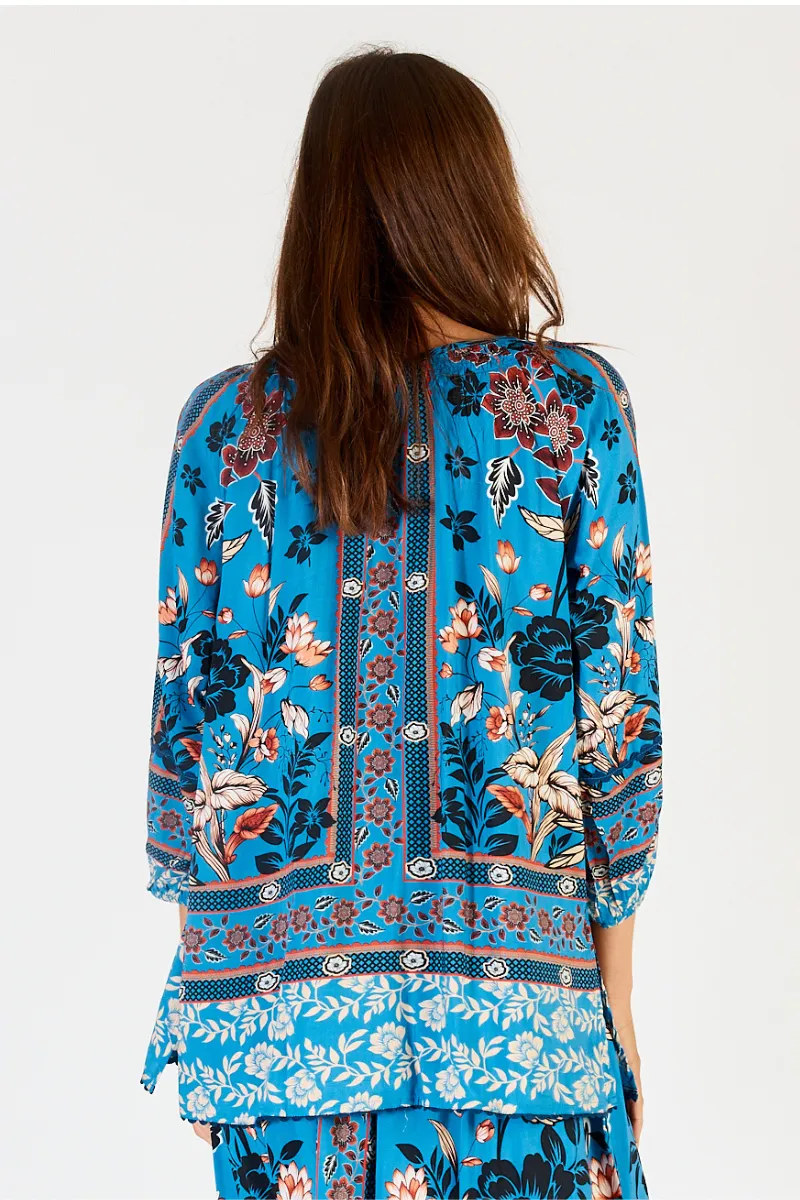 Lula Soul Palermo Print Steel Blue