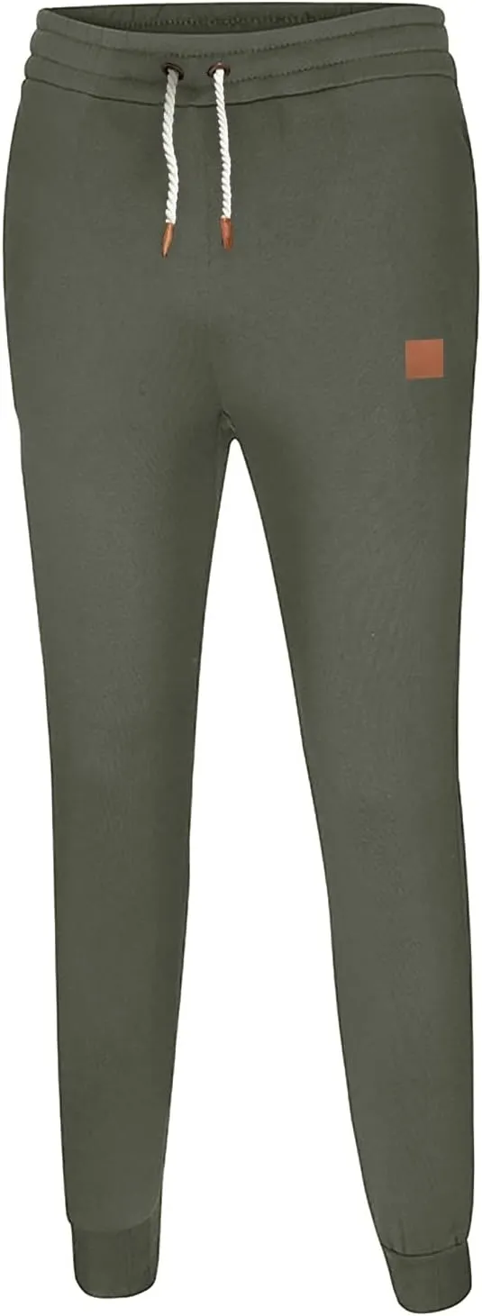Men's Cargo Sweatpants Sports Outdoor Trousers Mens Active Fleece Athletic Sweatpant Basic Running Drawstring Joggers