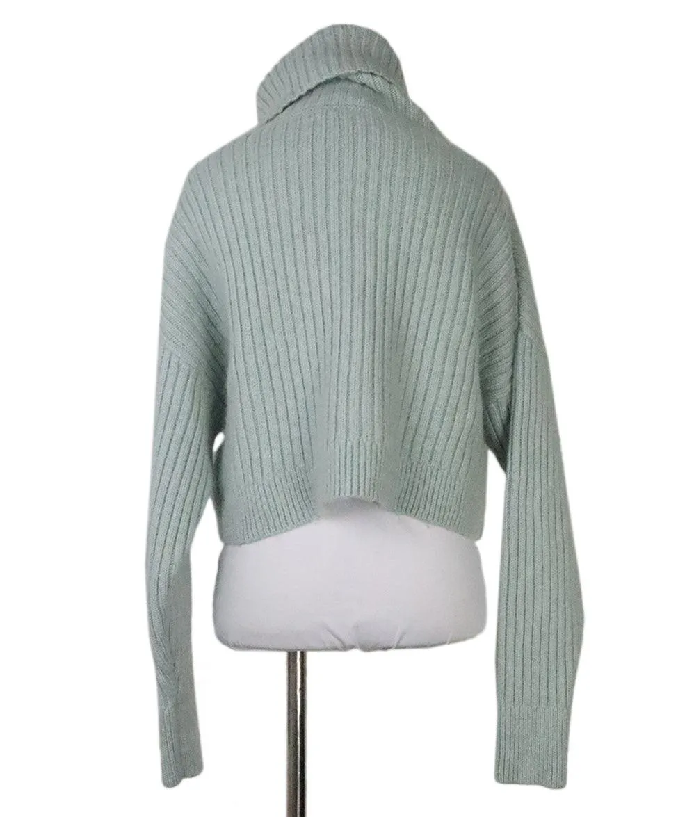 Phillip Lim Cropped Mint Wool Sweater sz 6