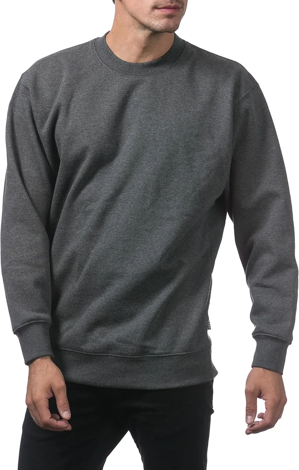 Pro Club Men's Plain Blank Crew Neck Fleece Pullover Sweater (9oz)