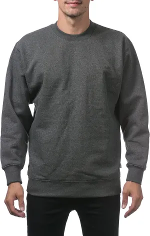 Pro Club Men's Plain Blank Crew Neck Fleece Pullover Sweater (9oz)
