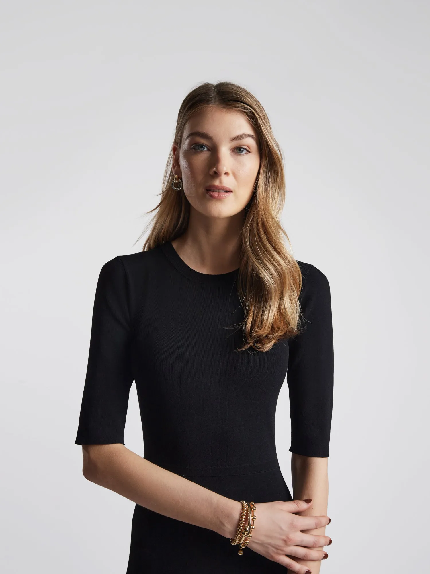 Ribbed knitted dress