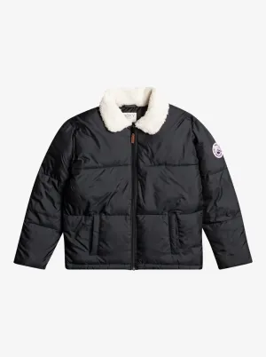 Roxy Girls Blinding Lights Puffer Bomber Jacket Anthracite ERGJK03107-KVJ0