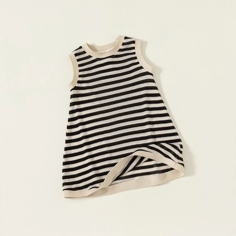 Sandy Striped Knitted Sleeveless Dress