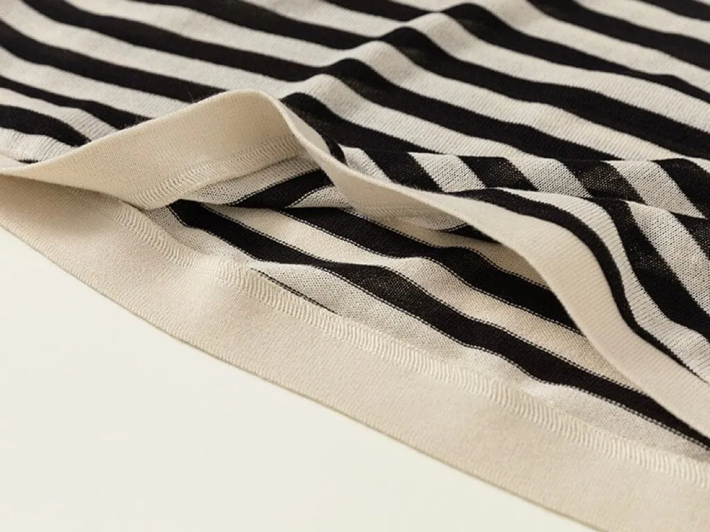 Sandy Striped Knitted Sleeveless Dress