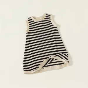 Sandy Striped Knitted Sleeveless Dress