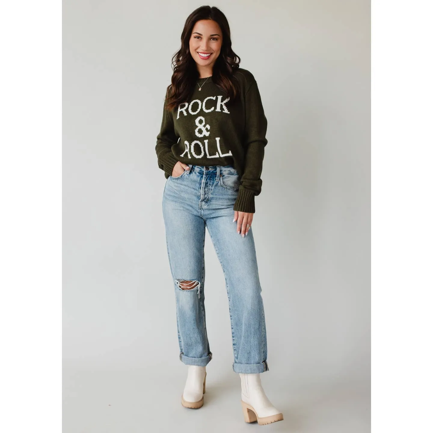 Sweater | Rock & Roll | Olive