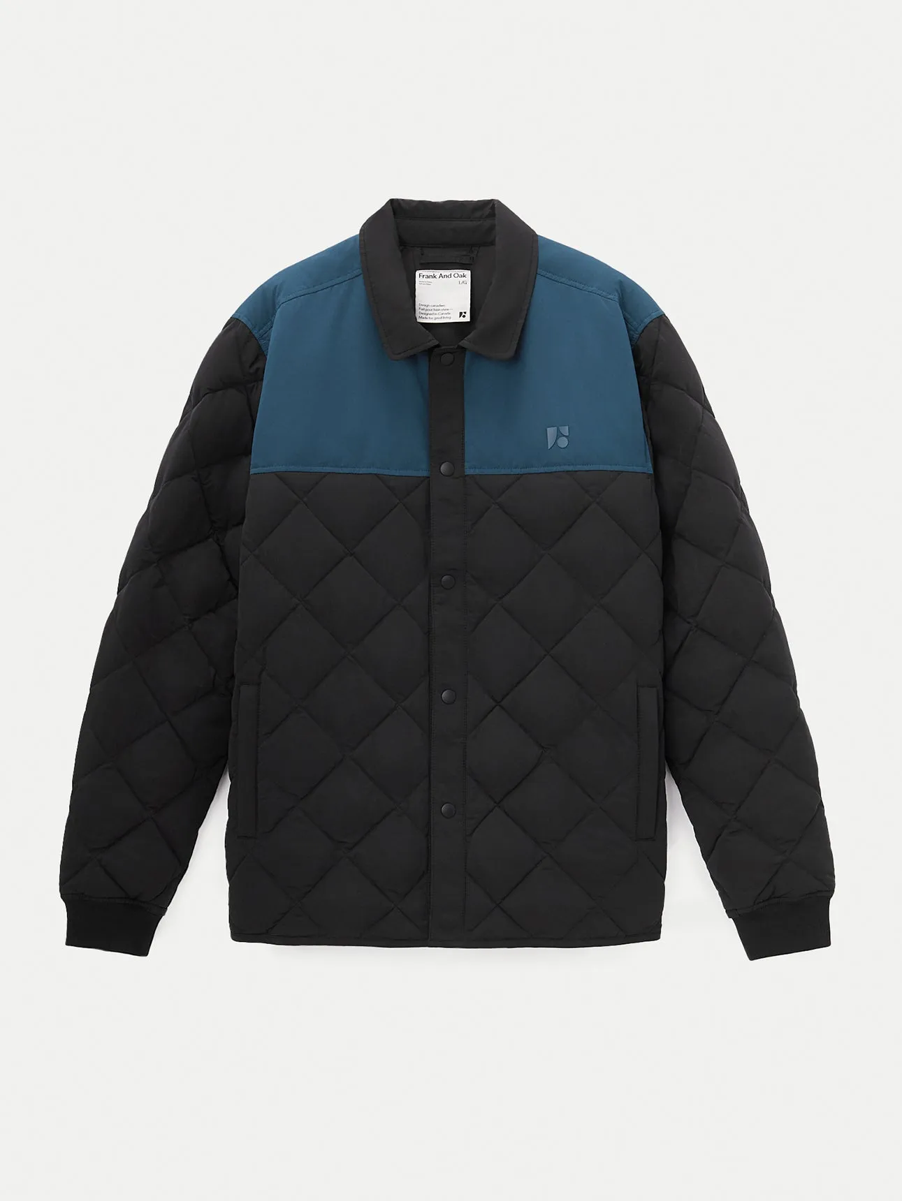 The Skyline Point Collar Jacket in Washed Black