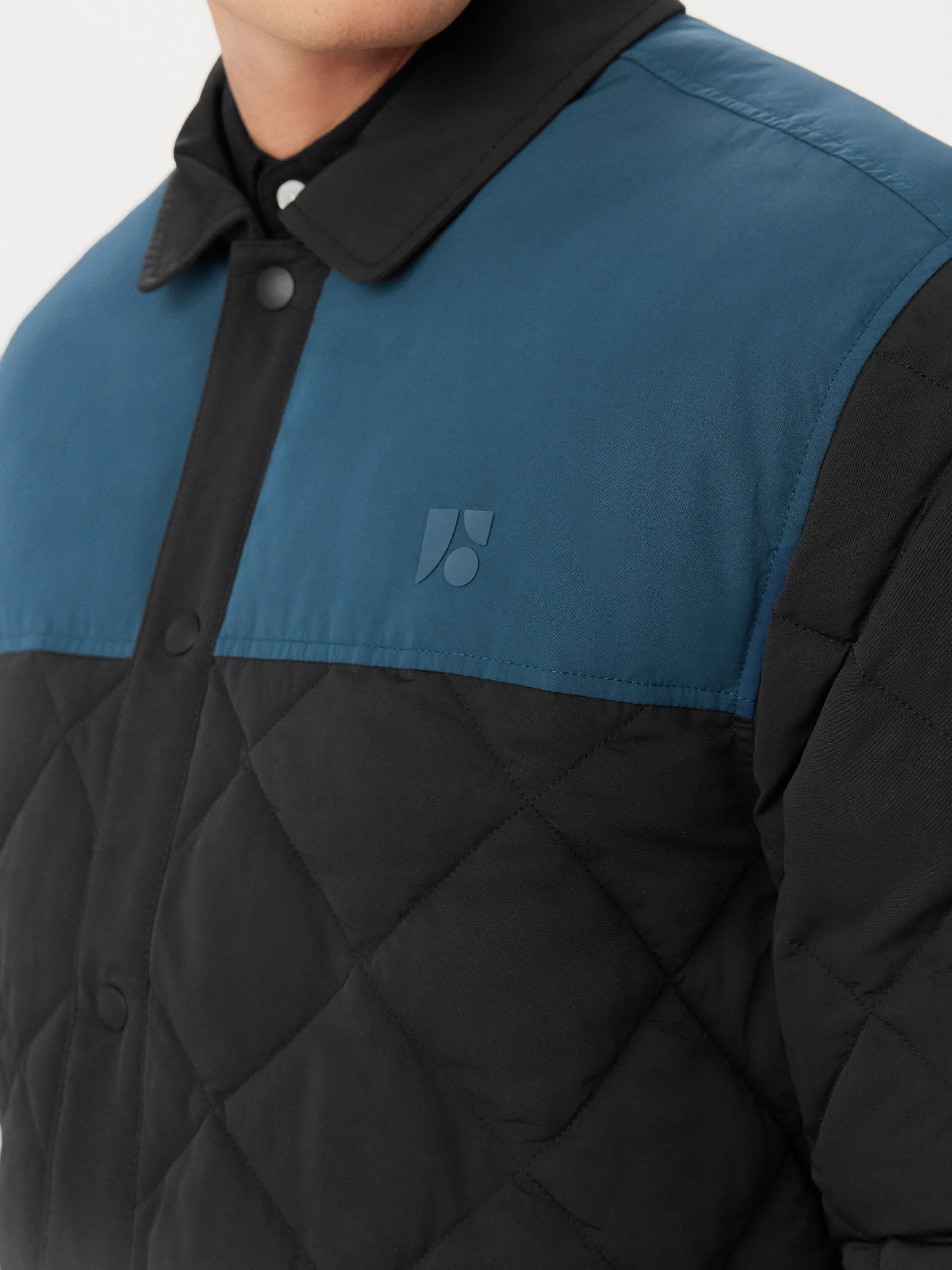 The Skyline Point Collar Jacket in Washed Black