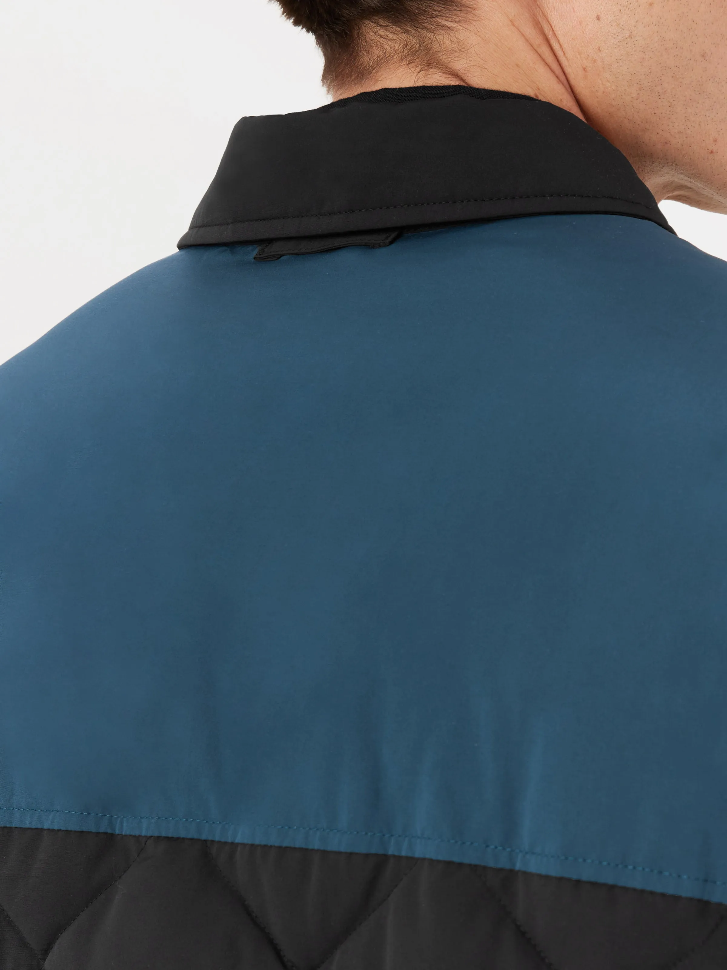 The Skyline Point Collar Jacket in Washed Black