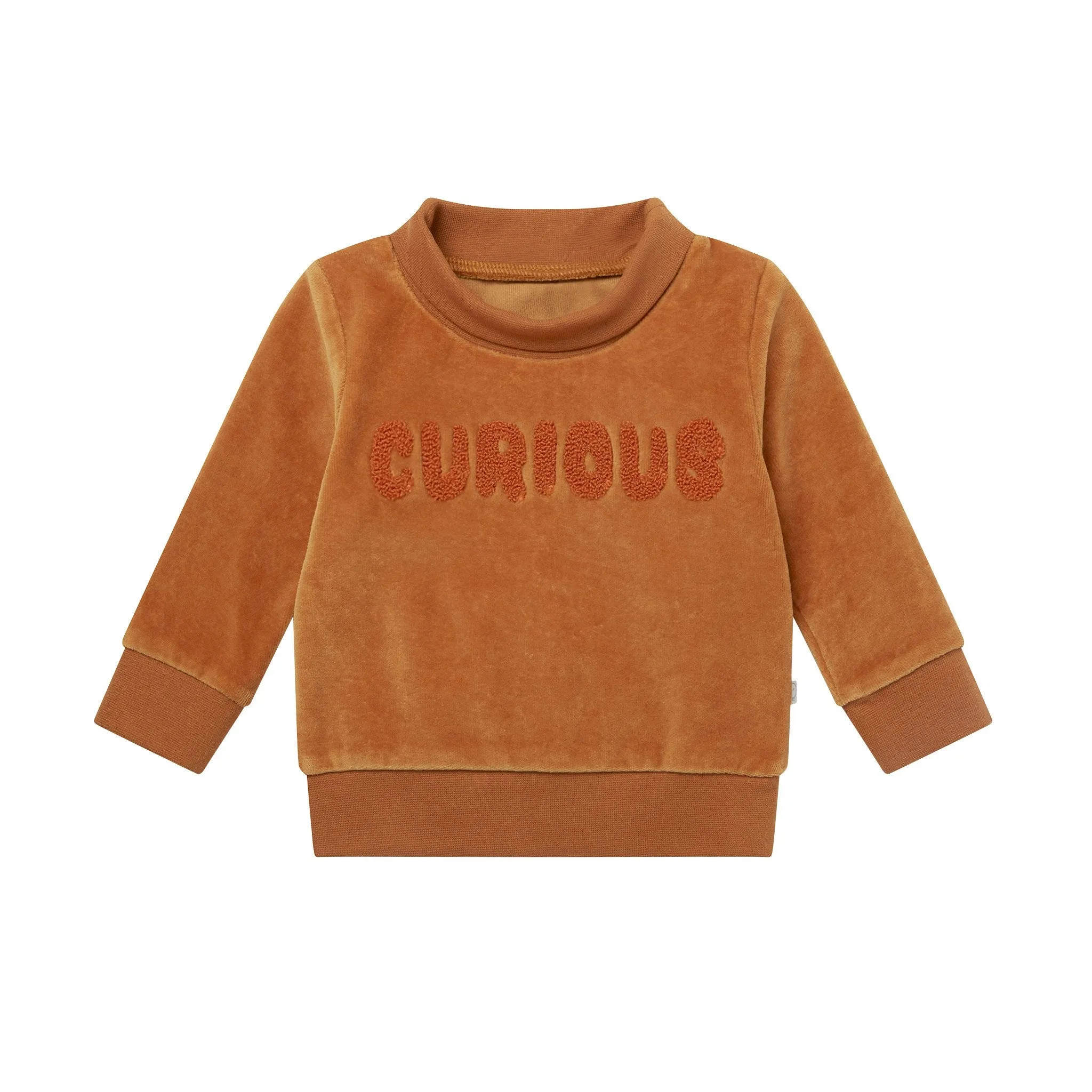 Velour Curious Slogan Sweater