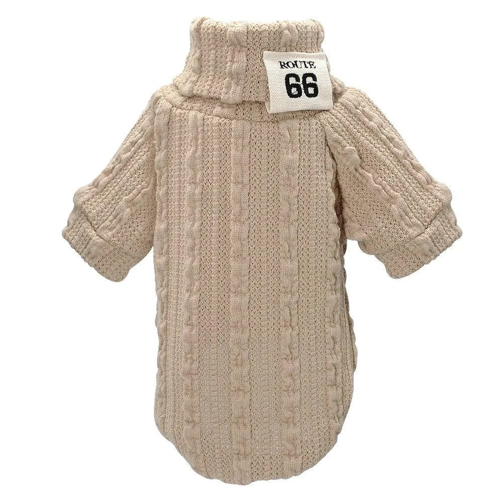 Warm Wool Knitted Turtleneck Cat Sweater