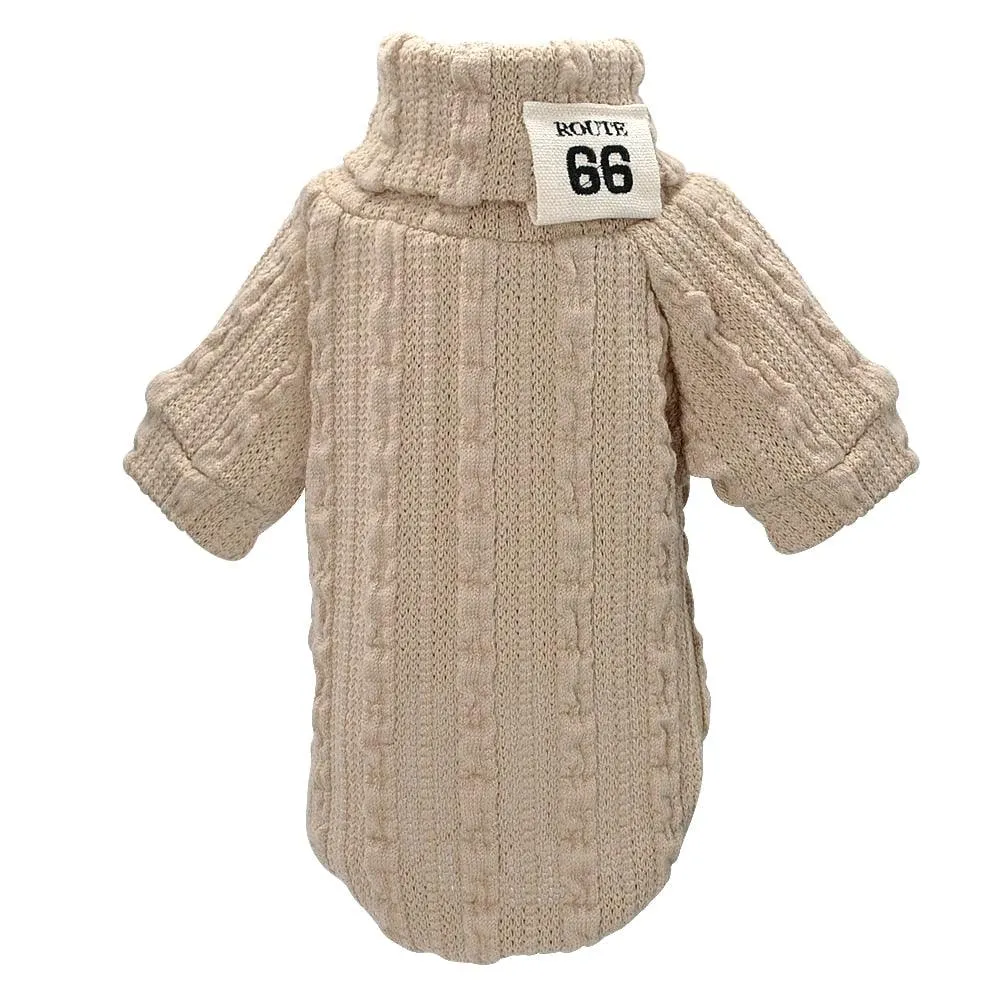 Warm Wool Knitted Turtleneck Cat Sweater