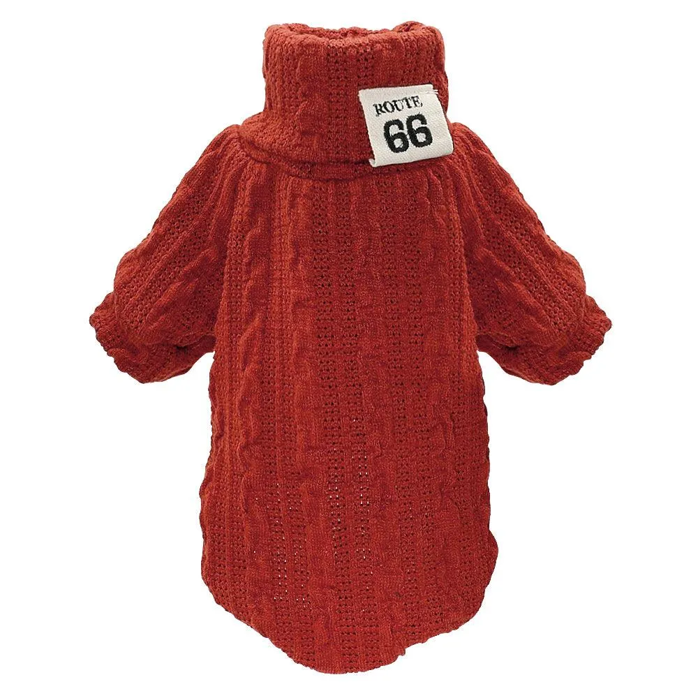 Warm Wool Knitted Turtleneck Cat Sweater